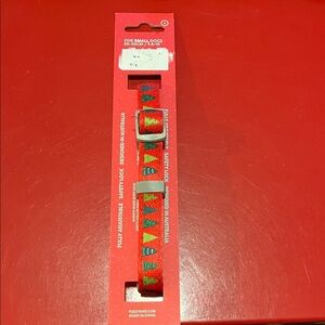 FuzzYard Red Dog Collar with Tree Pattern